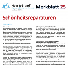 Merkblatt: Schönheitsreparaturen