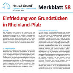 Merkblatt: Einfriedung von Grundstücken (in Rheinland-Pfalz)