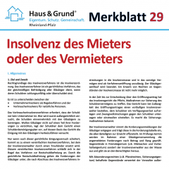 Merkblatt: Insolvenz des Mieters oder des Vermieters